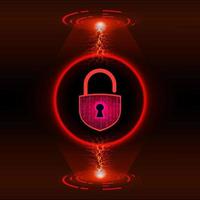 Modern Cybersecurity Technology Background with lock vector