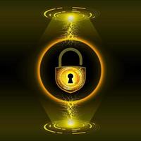 Modern Cybersecurity Technology Background with lock vector