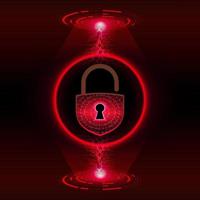 Modern Cybersecurity Technology Background with lock vector