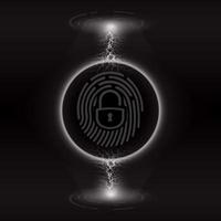 Modern Cybersecurity Technology Background with lock vector