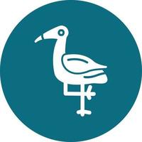 Crane Bird Vector Icon