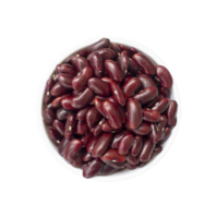 Red bean in wooden bowl. Top view File PNG. png