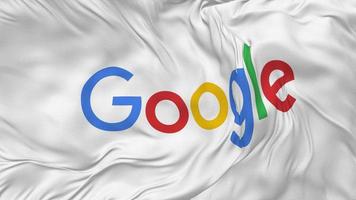 Google Flag Seamless Looping Background, Looped Bump Texture Cloth Waving Slow Motion, 3D Rendering video