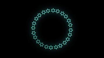 star circle ornamental frame decorative Elegant loop Animation video transparent background with alpha channel