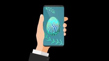 feliz Páscoa com ovo em Móvel tela ciclo animação vídeo transparente fundo com alfa canal. video