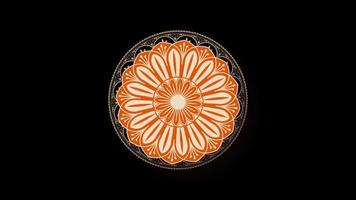 Kreis Dekoration Ornament dekorativ elegant Mandala Kopieren Raum Schleife Animation Video transparent Hintergrund mit Alpha Kanal.