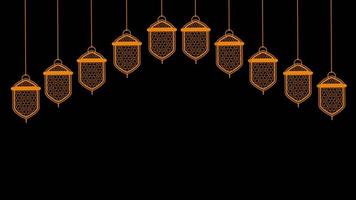 Ramadan Kareem Islamic Lantern hanging loop Animation video transparent background with alpha channel.