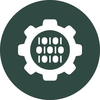 icono de vector de código binario