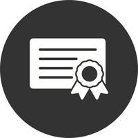 icono de vector de certificado