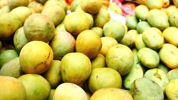 Many fresh mango displaying at local store video