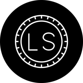 Lesoto marcar código vector icono