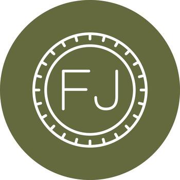 Fiji marcar código vector icono