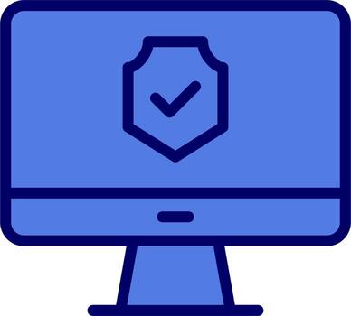 monitor cifrado vector icono
