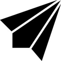 icono de vector de avión de papel