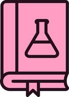 icono de vector de libro de química