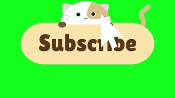Subscribe button green screen footage 4k hd resolution video