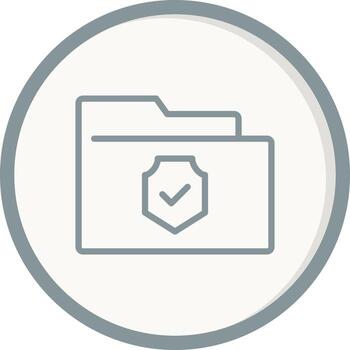 carpeta cifrado vector icono