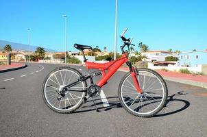 Red sports bicycle photo