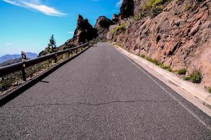 Road through the scenic landscape photo