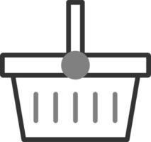 icono de vector de cesta de compras