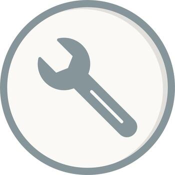 icono de llave inglesa vector