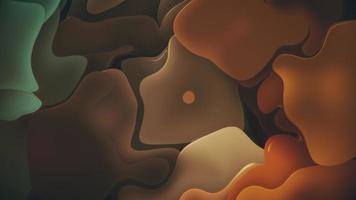 retro Jaren 70 psychedelisch morphing vloeistof biologisch vormen in warm kleur tonen. vol hd en looping wijnoogst lava lamp effect beweging achtergrond animatie. video