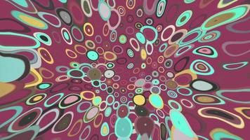 Trendy 1970s retro pattern background animation with colourful psychedelic circles and concentric circles. This fun vintage motion background is full HD and a seamless loop. video