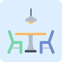 icono de vector de mesa de comedor