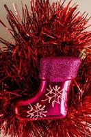 Pink stocking ornament photo