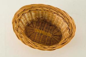 Basket on light background photo