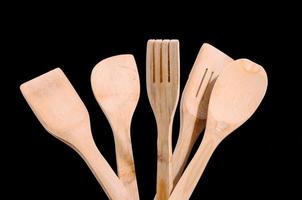 Wooden cooking utensils photo