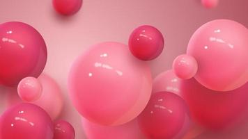 rosado pelotas en un rosado antecedentes foto