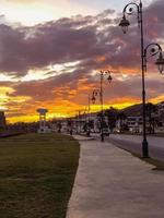 Stunning display of twilight colors for a sunset scene photo