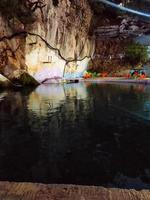 Spring Zarka lake at night photo