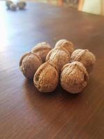 Exploring the view of walnut seeds from side photo
