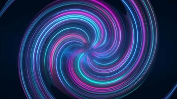 Abstract purple and blue multicolored glowing bright twisted swirling lines abstract background. Video 4k, motion design