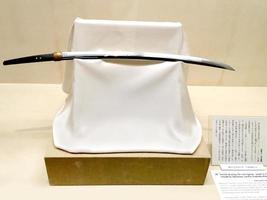 OSAKA, JAPAN, 2017 - Japanese ancient sword It is expected to be the Meiji Shogun. show in The Osaka Museum of History. photo