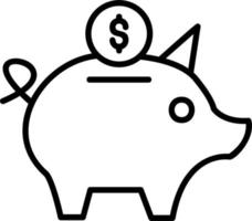 Piggy Bank Vector Icon