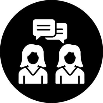 icono de vector de conversación