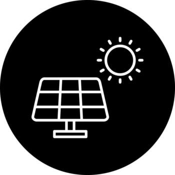 icono de vector de panel solar