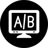 icono de vector de prueba ab