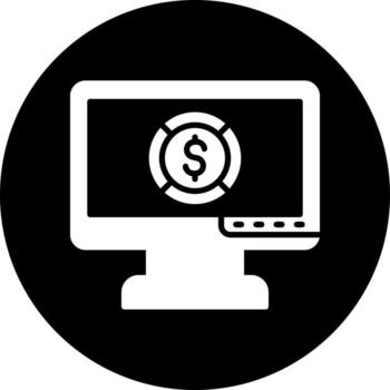 monitor de icono de vector