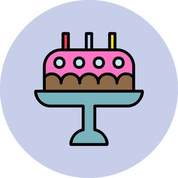 icono de vector de pastel