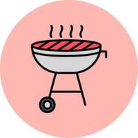 icono de vector de parrilla de barbacoa