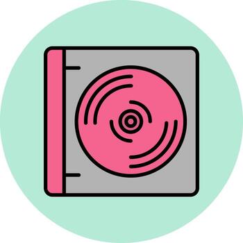 icono de vector de disco compacto
