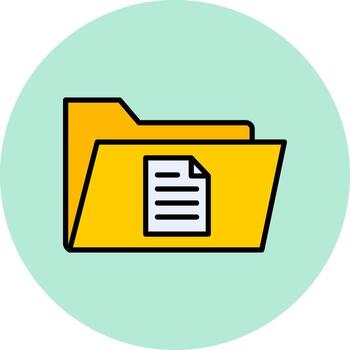 icono de vector de carpeta de archivo