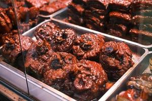 Braised pork knuckles in the window photo
