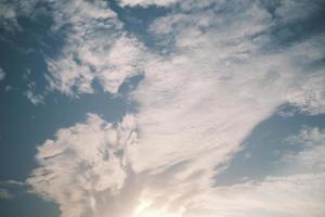 Sunset sky full of clouds photo