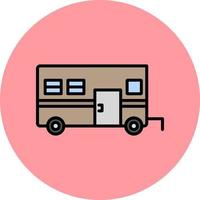 icono de vector de autocaravana