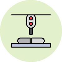 Laser Cutting Machine Vector Icon